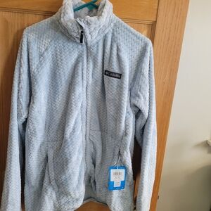 Columbia Women's Light Blue Textured Fleece Jacket